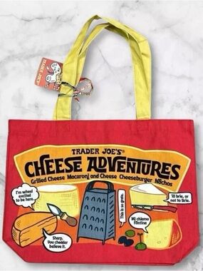 Trader Joe's Cheese Adventures Red Tote Bag